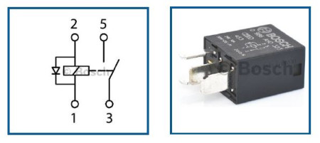 BOSCH RELE MIKRO 24V 10A DIODI 4-NAP. &quot;NORMAL OPEN&quot; 0986AH0323