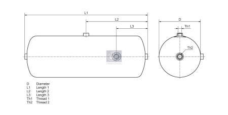 DT ILMASÄILIÖ TERÄS DAF 36L Ø300X609MM 5.70050