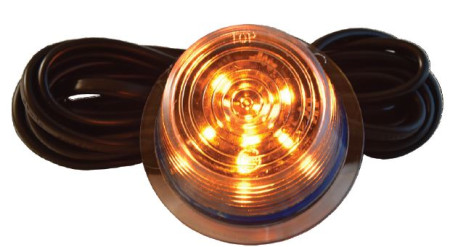 GYLLE LED-KUPU ORANSSI (KIRKAS LASI) | 6-LED | JOHTO 5M | 12-24 V | E-HYV. RS80620