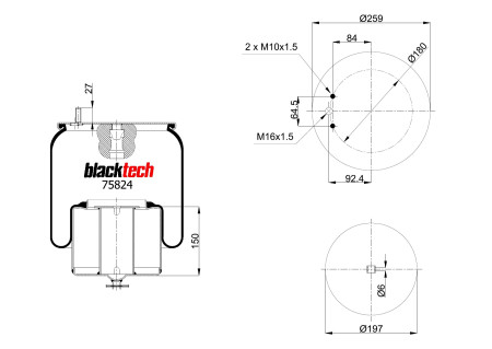 BLACKTECH ILMAJOUSIPALJE VOLVO FH CHH STD RADT-A8 RML75824C