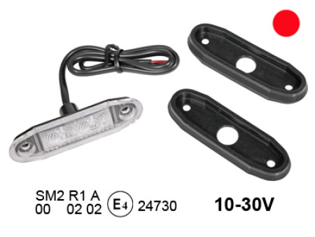 LED-ÄÄRIVALO PUN. 10-30V 1608-3000R