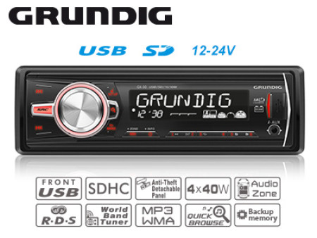 GRUNDIG GX-30 12-24V AUTOSOITIN MUISTILLA 1705-004-GX3024